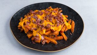 Cheesy and bacon batat