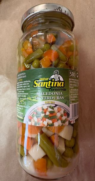 Bote De Cristal Macedonia Verduras