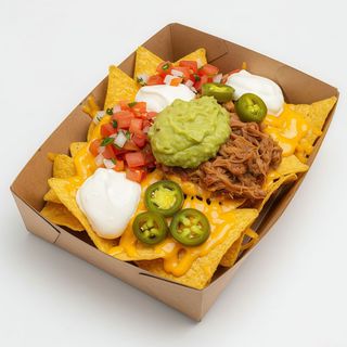 Nachos con pulled pork entera