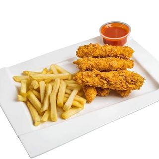 Pui crispy cu cartofi