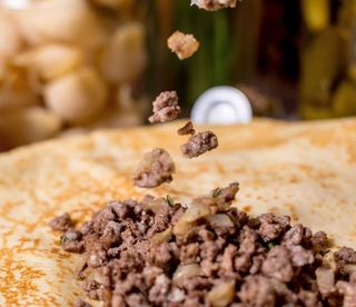 Блин с фаршем обжаренным