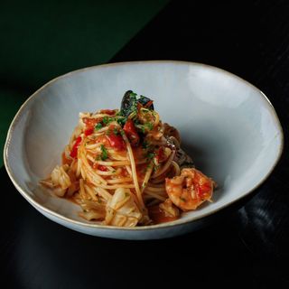 Спагеті з морепродуктами