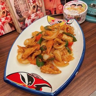 506 Calamari saltati piccanti 辣炒鱿鱼 