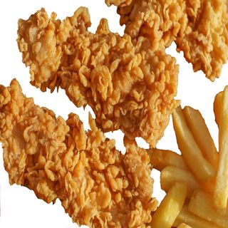 2. 3 poledwiczki z frytkami i mały napój