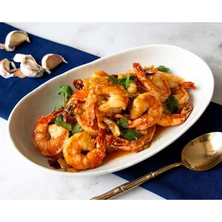 Salt,Pepper & Burnt Garlic: Prawns