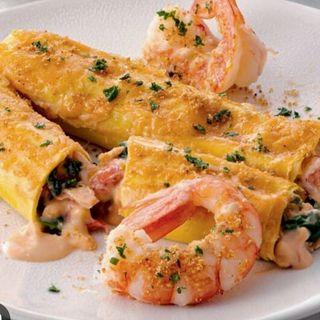Crep queso atún y gambas