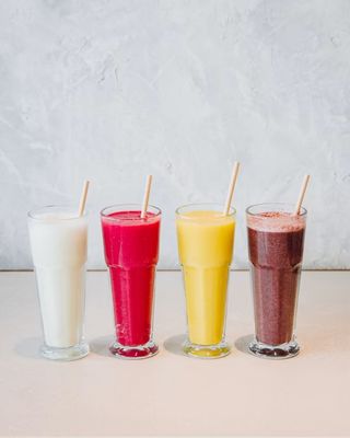 Smoothie de fresa y plátano