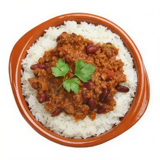 Chilli Con Carne Servido Con Arroz