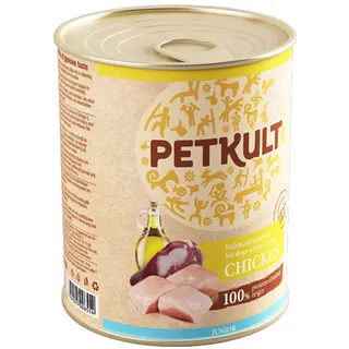 Hrana pentru Caini PetKult Junior, Pui, 800 g