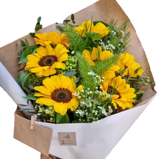 Bouquet di 7 girasoli