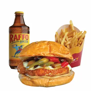Pepperoni Burger Menu + Raffo Grezza