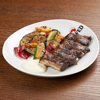 Ribs con verdure mezza baffa