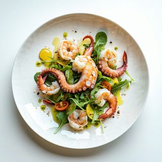 Ensalada De Pulpo Y Langostinos