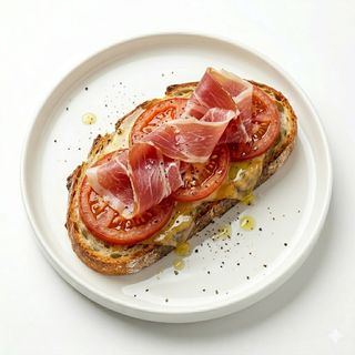 Alpargata De Jamón Serrano Y Tomate