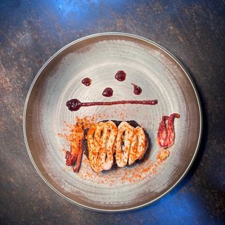 Calamar con morcilla