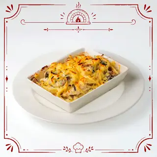  GRATIN TAGLIATTELLE POULET ET CHAMPIGNONS 