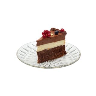 Felie de tort trio  de ciocolata