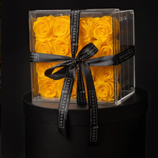 Caja acrílica 16 tallos preservadad