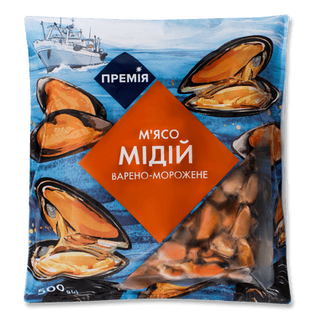 М'ясо мідій «Премія» варено-морожене (500г)