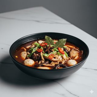 107 - Scodella di fuoco con funghi 干锅鹿草菇