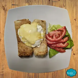 Zapečene palačinke sa pršutom 350  gr