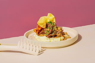 Obrajori de vita cu piure de cartofi