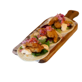 Tacos de langostinos crujientes