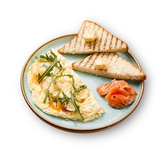 Норвежский омлет с лососем