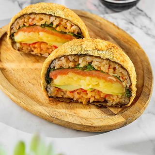 Panko-Burger de somon