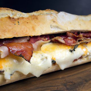 Bocadillo De Bacon Con Queso
