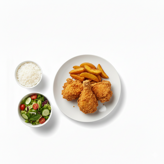 Menú Pollo Frito (6 Pzs.)