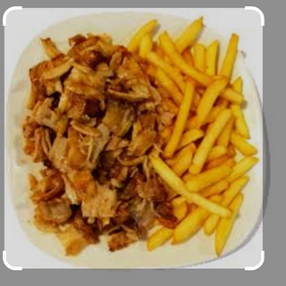 CÓCTEL ,patata, CARNE  pollo Y SALSA