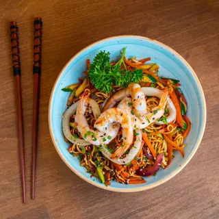 Yakisoba de langostino