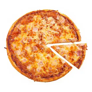 1. Pizza de queso y jamón York