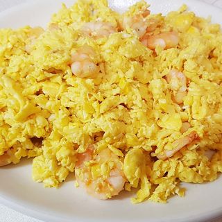 Huevos Revueltos Con Gambas