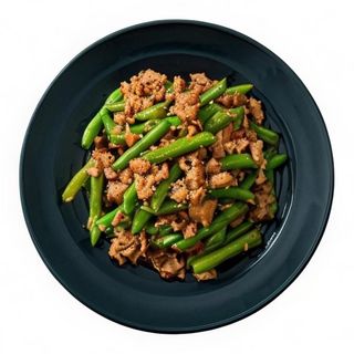 Cerdo Con Verduras Y Ajo