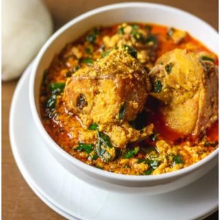 Egusi Turkey: Egusi + Turkey + PoundedYam 