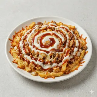 Ración De Patatas Barbacoa Gratinadas