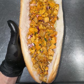 Bocadillo mixto De Gambas Y Pollo