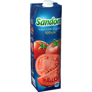 Сік Сандора - Томатний 100% (0.95л)