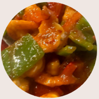 Gambas Salteadas con Salsa Picante