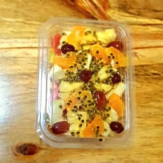 Organic tropical fruit salad 