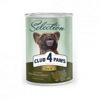 Club 4 Paws Premium Selection Паштет з куркою та індичкою вологий корм для дорослих собак