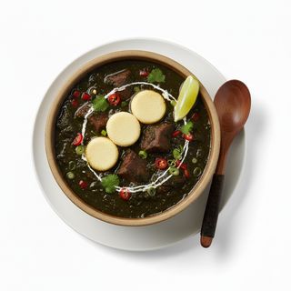 Semo and black soup