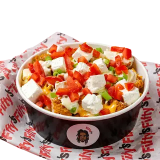 Loaded crispy feta fries