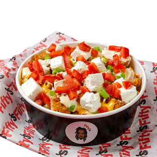 Loaded crispy feta fries
