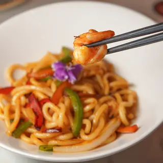 Udon con Gambas