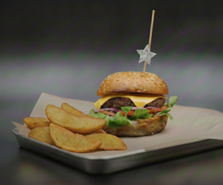 Burger Klasyk Wół w zestawie z frytkami