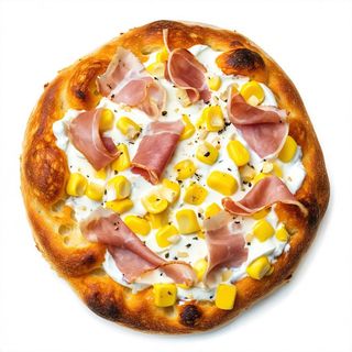 Bianca, prosciutto e mais