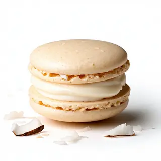 Macarons cu ganache cu cocos